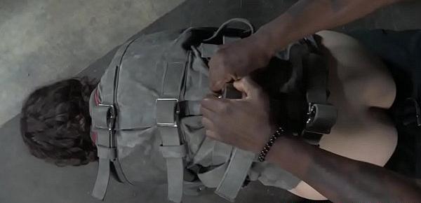  Restrained sub caned and interracialy fucked